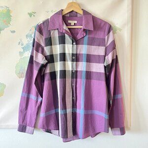 Burberry Multicolor Plaid Button Down Shirt